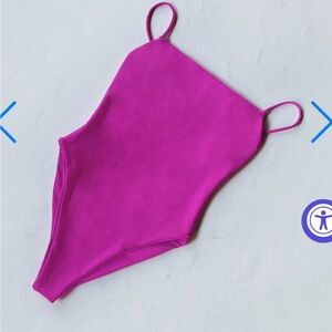 Skatie Pink One Piece Swimsuit Athletic Cut